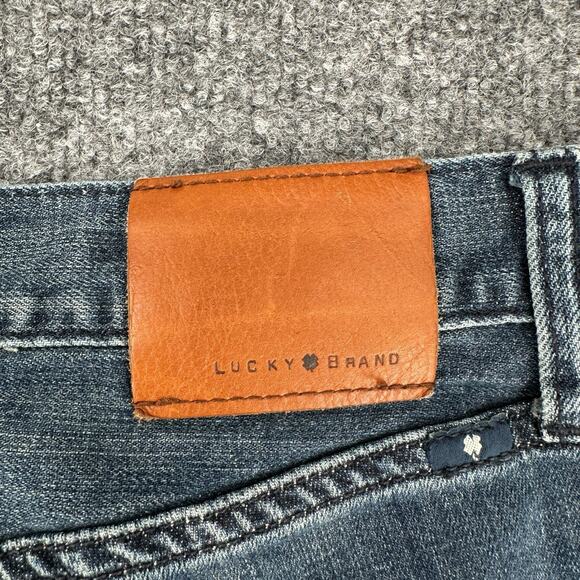 Lucky Brand 221 Original Straight Men's Denim Blue Jeans Dark Wash 38 / 30 - Picture 4 of 7